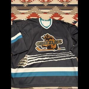 Utah Grizzlies IHL Bauer Away Hockey Jersey Size XL Blank Embroidered Sharp!